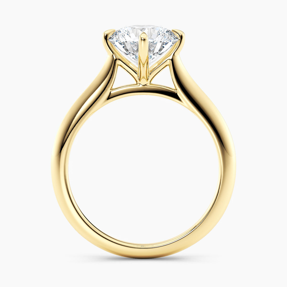 Round 2.00 Ct Lab Grown Diamond Solitaire Ring - Sterling Silver