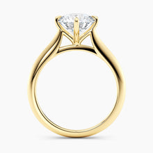 Load image into Gallery viewer, East-West Knife Edge Solitaire Engagement Ring
