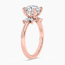 Load image into Gallery viewer, Half Sunburst Marquise Accents Engagement Ring
