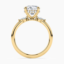 Load image into Gallery viewer, Half Sunburst Marquise Accents Engagement Ring
