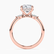 Load image into Gallery viewer, Half Sunburst Marquise Accents Engagement Ring
