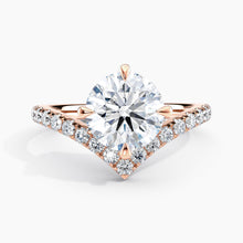 Load image into Gallery viewer, Chevron Diamond V Engagement Ring
