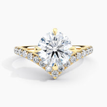 Load image into Gallery viewer, Chevron Diamond V Engagement Ring
