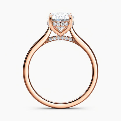 Oval 2.50 Ct Lab Grown Diamond Solitaire Ring - Sterling Silver