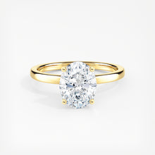 Load image into Gallery viewer, Classic Ribbon Oval Diamond Halo Engagement Ring
