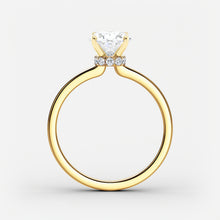 Load image into Gallery viewer, Classic Ribbon Oval Diamond Halo Engagement Ring
