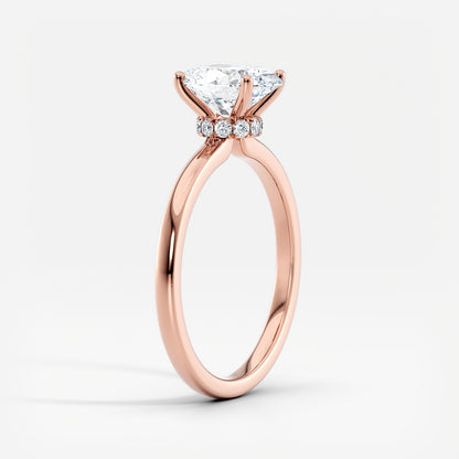 Oval 2.00 Ct Lab Grown Diamond Solitaire Ring - Sterling Silver