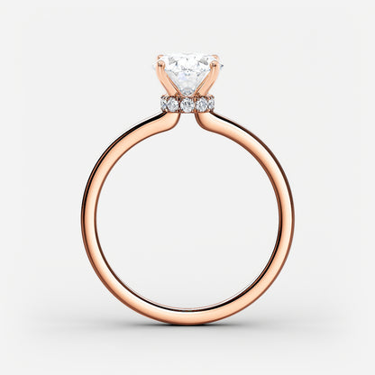 Oval 2.00 Ct Lab Grown Diamond Solitaire Ring - Sterling Silver