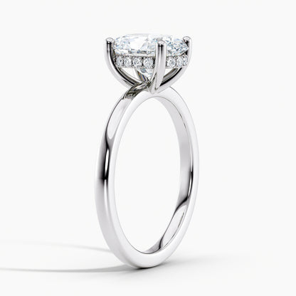 Oval 2.30 Ct Lab Grown Diamond Solitaire Ring - Sterling Silver