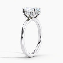 Load image into Gallery viewer, Classic Hidden Oval Diamond Halo Solitaire Engagement Ring
