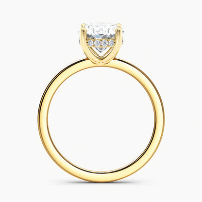 Oval 2.30 Ct Lab Grown Diamond Solitaire Ring - Sterling Silver