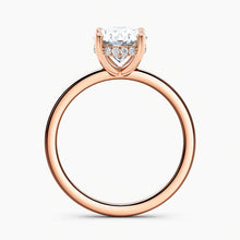 Load image into Gallery viewer, Classic Hidden Oval Diamond Halo Solitaire Engagement Ring
