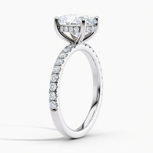 Load image into Gallery viewer, Classic Oval Diamond Hidden Halo Engagement Ring
