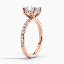 Load image into Gallery viewer, Classic Oval Diamond Hidden Halo Engagement Ring
