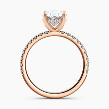 Load image into Gallery viewer, Classic Oval Diamond Hidden Halo Engagement Ring
