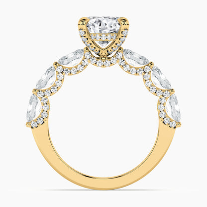 Oval 3.30 Ct Lab Grown Diamond Solitaire Ring - Sterling Silver