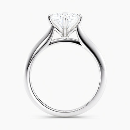 Oval 2.40 Ct Lab Grown Diamond Solitaire Ring - Sterling Silver