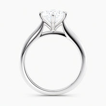 Load image into Gallery viewer, East-West Knife Edge Oval Solitaire Engagement Ring
