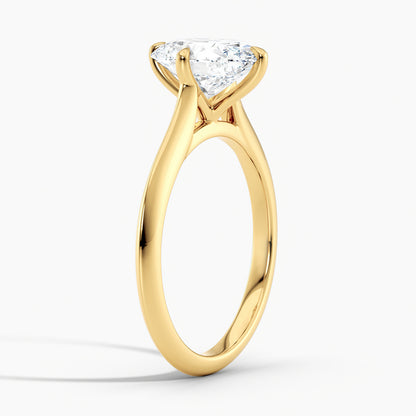 Oval 2.40 Ct Lab Grown Diamond Solitaire Ring - Sterling Silver