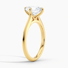 Load image into Gallery viewer, East-West Knife Edge Oval Solitaire Engagement Ring
