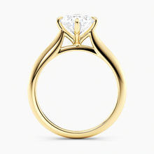Load image into Gallery viewer, East-West Knife Edge Oval Solitaire Engagement Ring

