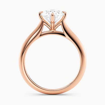 Oval 2.40 Ct Lab Grown Diamond Solitaire Ring - Sterling Silver