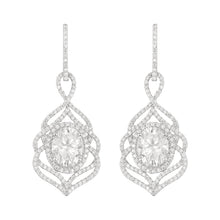 Load image into Gallery viewer, Moissanite Filigree Design Earring - Sterling Silver
