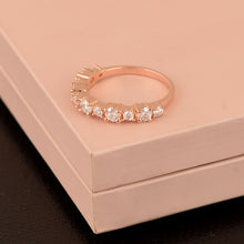 Load image into Gallery viewer, Moissanite Half Eternity Band Ring - Sterling Silver
