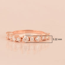 Load image into Gallery viewer, Moissanite Half Eternity Band Ring - Sterling Silver
