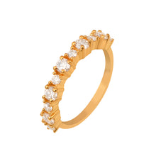 Load image into Gallery viewer, Moissanite Half Eternity Band Ring - Sterling Silver
