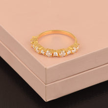 Load image into Gallery viewer, Moissanite Half Eternity Band Ring - Sterling Silver
