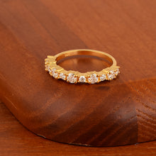 Load image into Gallery viewer, Moissanite Half Eternity Band Ring - Sterling Silver
