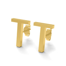 Load image into Gallery viewer, Initial &quot;T&quot; Monogram Stud Earring – Sterling Silver
