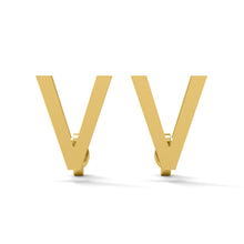 Load image into Gallery viewer, Initial &quot;V&quot; Monogram Stud Earring – Sterling Silver
