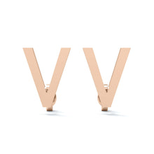 Load image into Gallery viewer, Initial &quot;V&quot; Monogram Stud Earring – Sterling Silver
