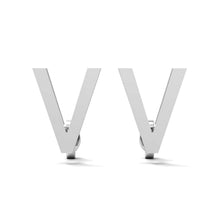 Load image into Gallery viewer, Initial &quot;V&quot; Monogram Stud Earring – Sterling Silver
