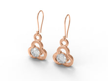 Load image into Gallery viewer, Moissanite Elegant Openwork Drop Earrings - Sterling Silver
