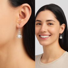 Load image into Gallery viewer, Moissanite Elegant Openwork Drop Earrings - Sterling Silver
