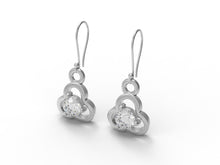 Load image into Gallery viewer, Moissanite Elegant Openwork Drop Earrings - Sterling Silver
