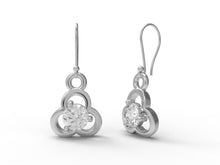 Load image into Gallery viewer, Moissanite Elegant Openwork Drop Earrings - Sterling Silver
