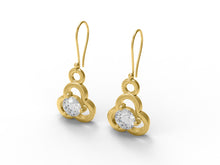 Load image into Gallery viewer, Moissanite Elegant Openwork Drop Earrings - Sterling Silver

