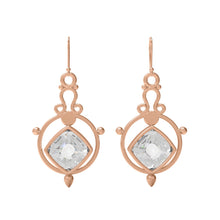 Load image into Gallery viewer, Moissanite Cushion Dangle Drop Earrings - Sterling Silver
