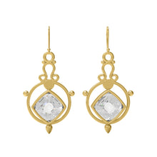 Load image into Gallery viewer, Moissanite Cushion Dangle Drop Earrings - Sterling Silver
