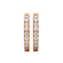Load image into Gallery viewer, Inside-Out Moissanite Hoop Earrings – Sterling Silver
