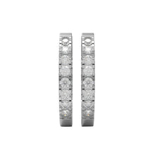 Load image into Gallery viewer, Inside-Out Moissanite Hoop Earrings – Sterling Silver
