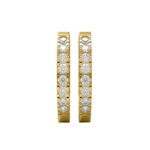 Load image into Gallery viewer, Inside-Out Moissanite Hoop Earrings – Sterling Silver
