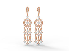 Load image into Gallery viewer, Moissanite Dangle Drop Chandelier Earrings - Sterling Silver

