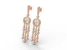 Load image into Gallery viewer, Moissanite Dangle Drop Chandelier Earrings - Sterling Silver

