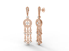 Load image into Gallery viewer, Moissanite Dangle Drop Chandelier Earrings - Sterling Silver
