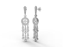 Load image into Gallery viewer, Moissanite Dangle Drop Chandelier Earrings - Sterling Silver
